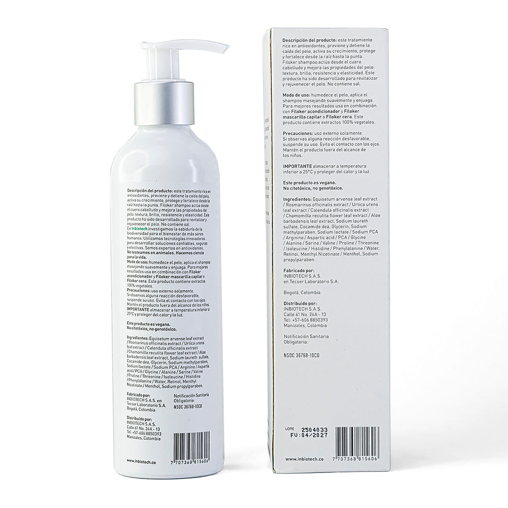 FILOKER / SHAMPOO ANTICAÍDA Y ANTIOXIDANTE